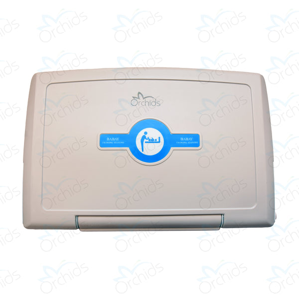 Orchids OR/BC/01 HDPE, Grey Baby Diaper Changing Station, Heavy Duty, Wall Mounted Folding, Horizontal, Sleeping Model, Ideal for Hospitals, Restaurant, Commercial Bathrooms