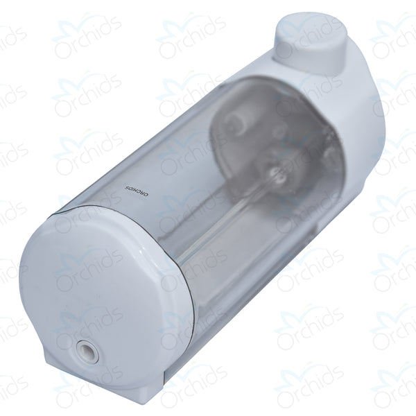 Orchids Soap/Sanitizer Dispenser 500 ml (White), ABS Body, Wall Mounted Soap Dispenser, Sleek Design, Ideal for Kitchen, Bathroom, Schools, Offices, Commercial use.