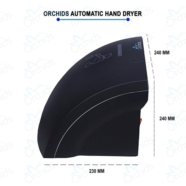 Orchids Automatic Black Hand Dryer with HOT & Cold Feature ABS Plastic Body Machine