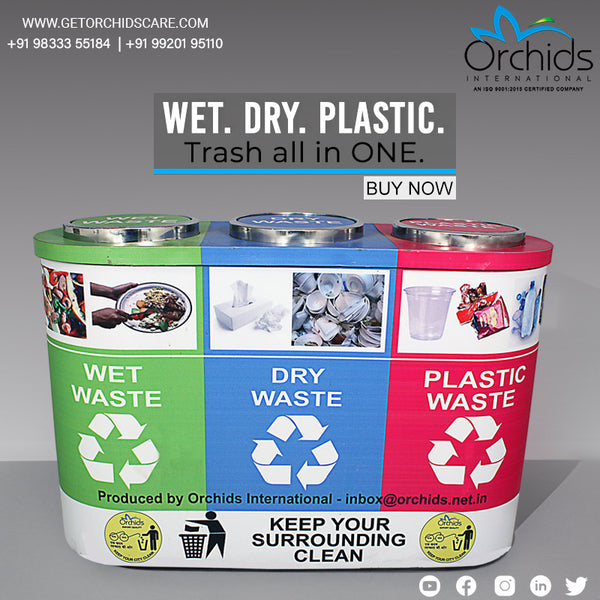 Stainless Steel Trio Dustbin