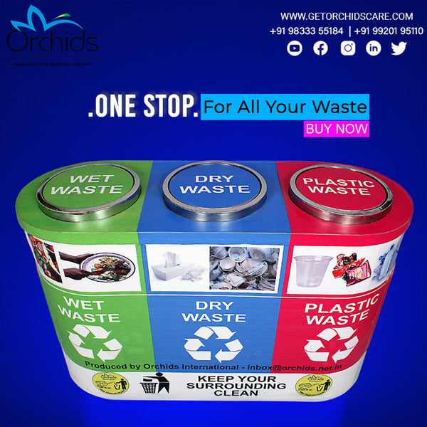 Stainless Steel Trio Dustbin