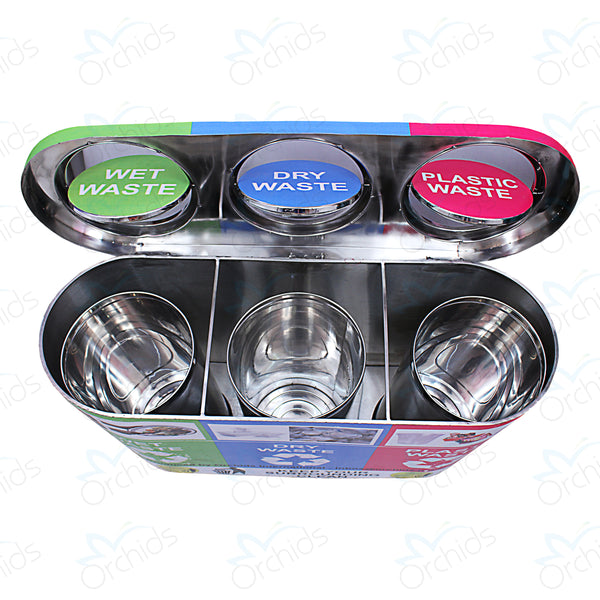 Stainless Steel Trio Dustbin