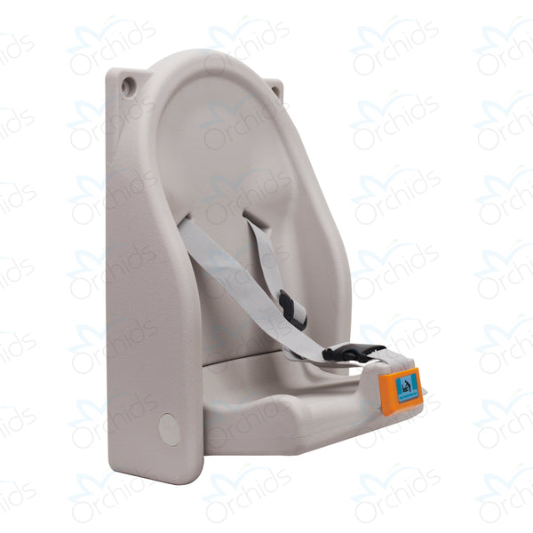 Orchids Vertical Baby Changing Station, HDPE Wall Mounted Durable Changing Table, Diaper Changing Tables for Home, Hotels.Restaurants, Commercial Bathroom Compact, Secure Baby Seat (Sitting Model)…