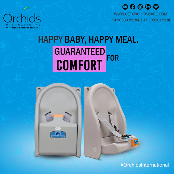 Orchids Vertical Baby Changing Station, HDPE Wall Mounted Durable Changing Table, Diaper Changing Tables for Home, Hotels.Restaurants, Commercial Bathroom Compact, Secure Baby Seat (Sitting Model)…