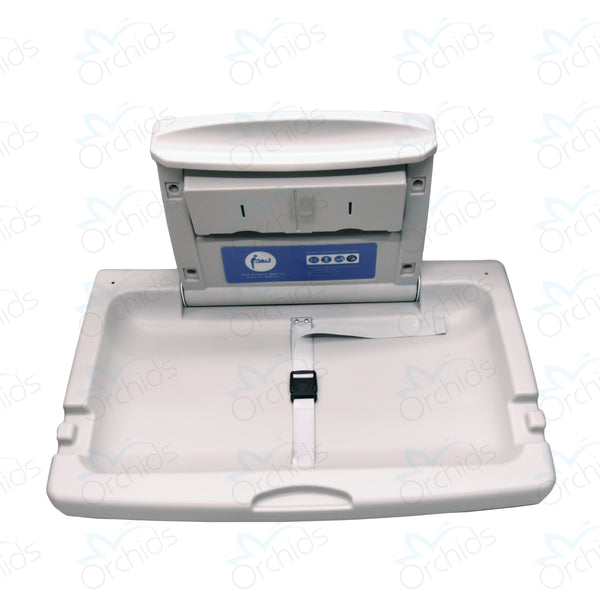 Orchids OR/BC/01 HDPE, Grey Baby Diaper Changing Station, Heavy Duty, Wall Mounted Folding, Horizontal, Sleeping Model, Ideal for Hospitals, Restaurant, Commercial Bathrooms