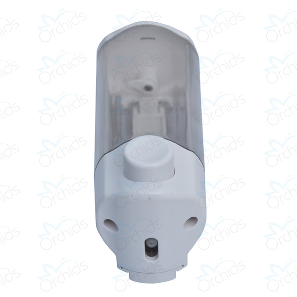 Orchids Soap/Sanitizer Dispenser 500 ml (White), ABS Body, Wall Mounted Soap Dispenser, Sleek Design, Ideal for Kitchen, Bathroom, Schools, Offices, Commercial use.