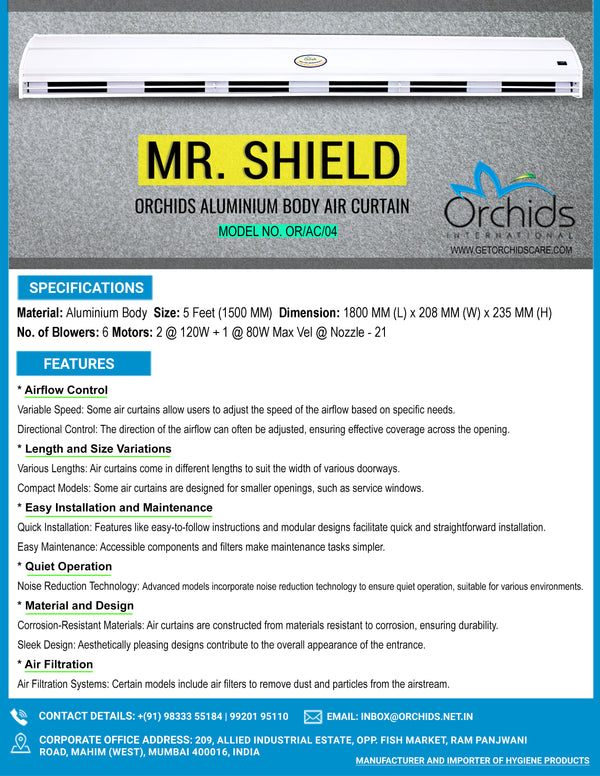 Air Curtain Aluminum Body