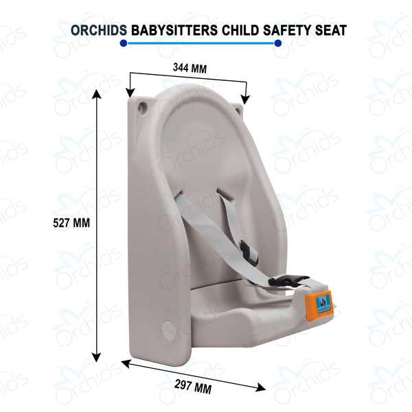 Orchids Vertical Baby Changing Station, HDPE Wall Mounted Durable Changing Table, Diaper Changing Tables for Home, Hotels.Restaurants, Commercial Bathroom Compact, Secure Baby Seat (Sitting Model)…