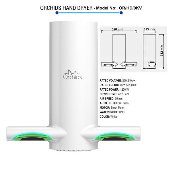 Orchids Hand Dryer (White) OR/HD/9KV