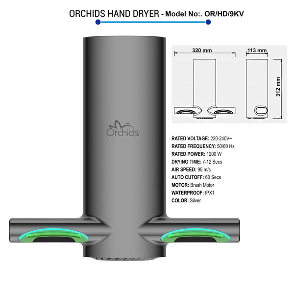 Orchids Hand Dryer (Silver) OR/HD/9KVS