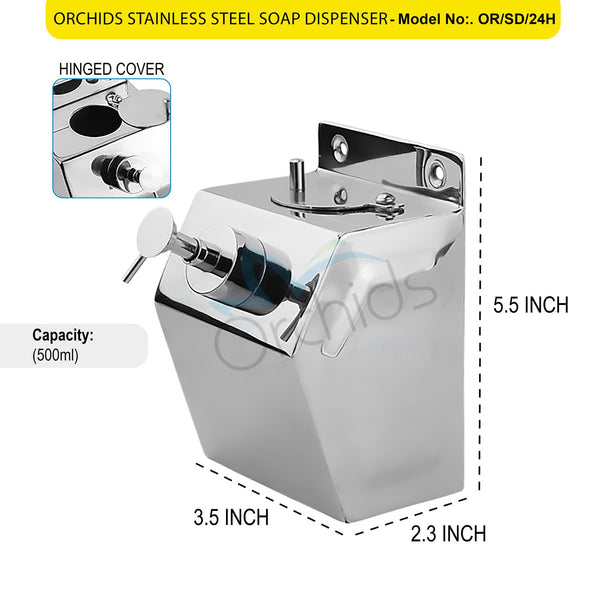 Orchids Stainless Steel Soap Dispenser (OR/SD/24H)