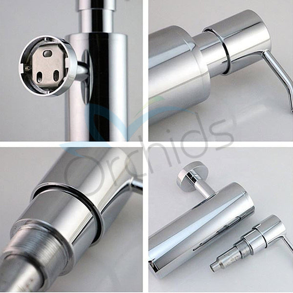 Orchids Stainless Steel 304 Grade Counter Top Soap Dispenser Round Wall Mounted (OR/CT/02)