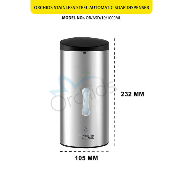 Orchids Stainless Steel Automatic Soap Dispenser (1000ml)