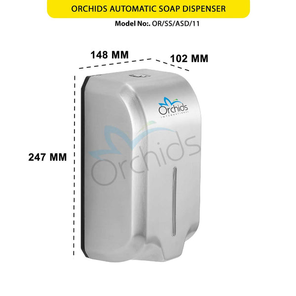 ORCHIDS AUTOMATIC STAINLESS STEEL 304 GRADE SOAP DISPENSER (1200 ML) – MODEL NO.: OR/ASD/11
