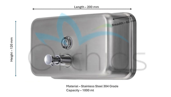 Orchids Manual Soap Dispenser Model No.: OR/SD/24C (Horizontal)