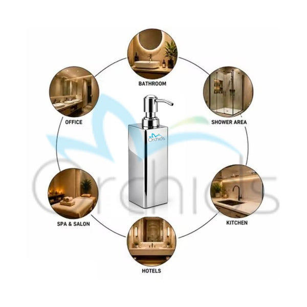Stainless Steel 304 Grade Square Counter Top Soap Dispenser OR/CT/03