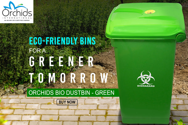 Orchids Bio Waste Dust Bin 60 Litres (Green)