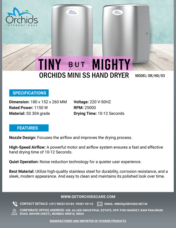 High Speed SS Hand Dryer (Mini)