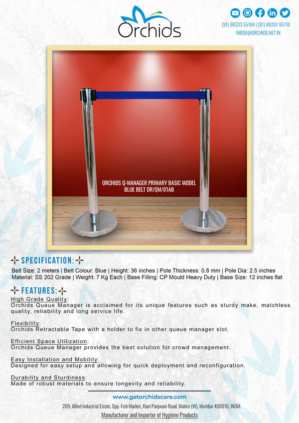 Q Up Stand Primary Basic Model CP Mold Heavy Duty Blue Belt (Pack Of 2)