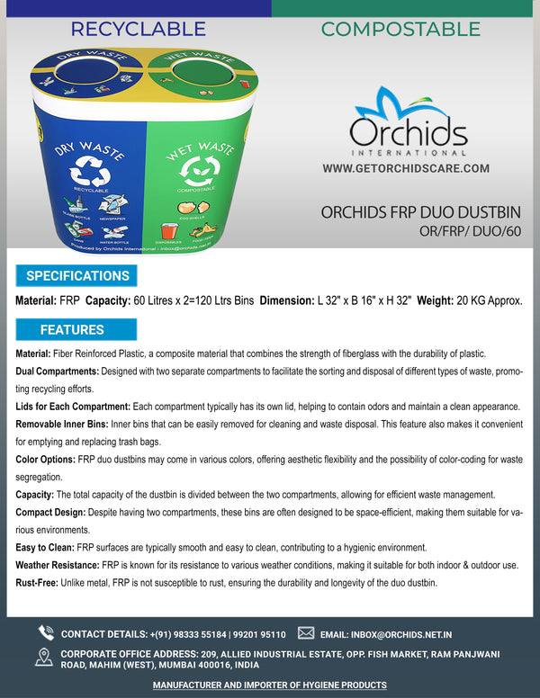 FRP Duo Dustbin