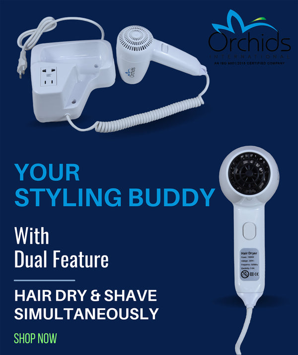 Orchids Hair Dryer with Shaver Socket