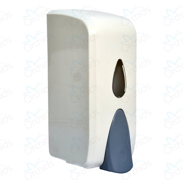 Orchids Soap/Sanitizer Dispenser 1000 ml (White), ABS Body, Wall Mounted Soap Dispenser, Sleek Design, Ideal for Kitchen, Bathroom, Schools, Offices, and Commercial use.