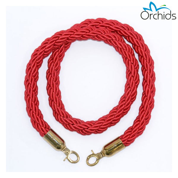 Orchids Twisted Rope 1.5 meter with Golden Hook : OR/QMTR/RED
