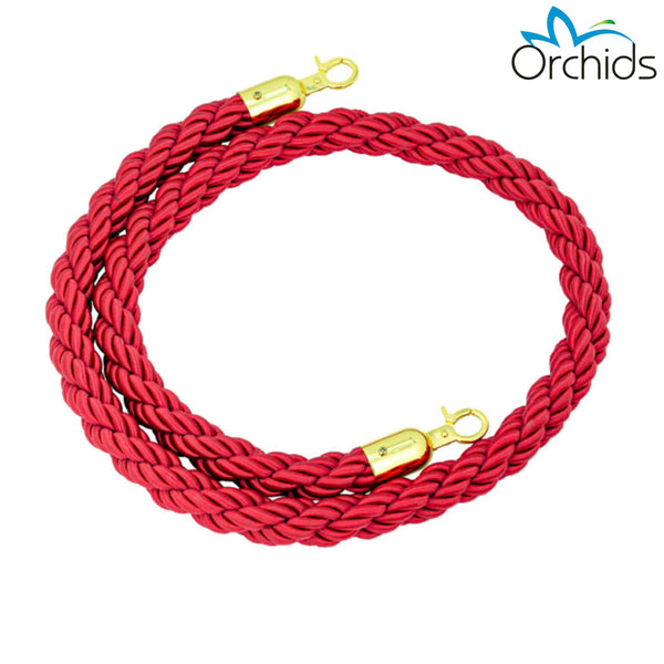 Orchids Twisted Rope 1.5 meter with Golden Hook : OR/QMTR/RED