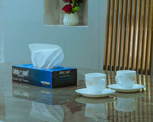 Lotus Soft Facial Tissue Box 100 pulls 2 ply - Pack of 60 boxes