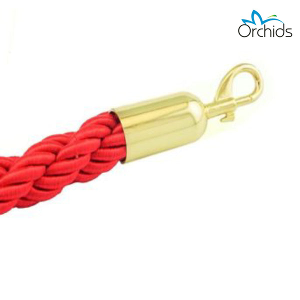 Orchids Twisted Rope 1.5 meter with Golden Hook : OR/QMTR/RED