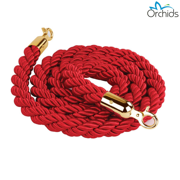 Orchids Twisted Rope 1.5 meter with Golden Hook : OR/QMTR/RED