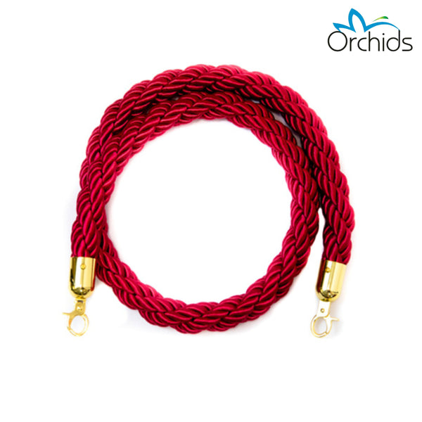 Orchids Twisted Rope 1.5 meter with Golden Hook : OR/QMTR/RED