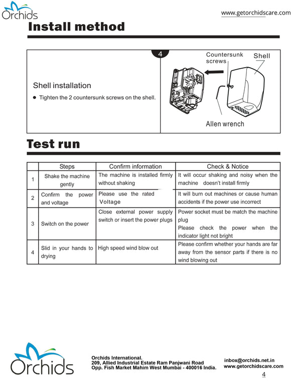 High Speed SS Hand Dryer (Mini)
