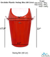 Orchids Plastic Swing Bin 40 litres
