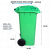 Plastic Wheel Dustbin (120 Liters)