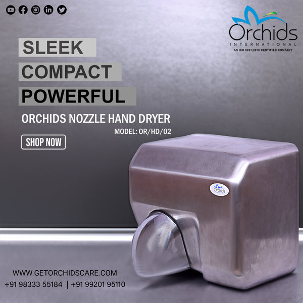 Orchids Stainless Steel Hand Dryer with Nozzle 220V