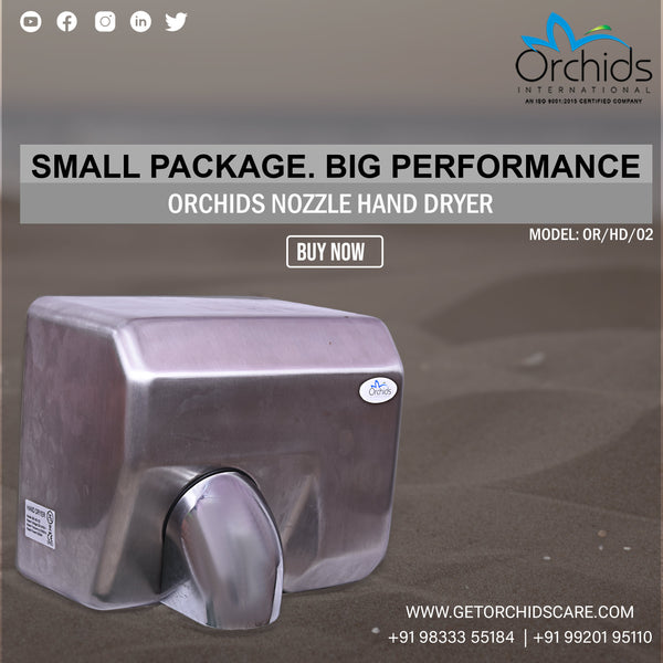 Orchids Stainless Steel Hand Dryer with Nozzle 220V