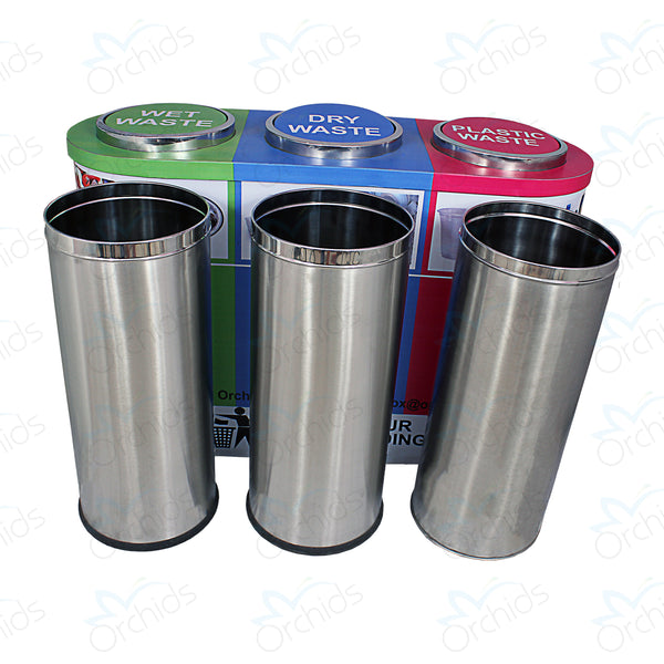 Stainless Steel Trio Dustbin