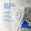 Orchids Hair Dryer with Shaver Socket (Wall Mounted): (OR/OHD/01)