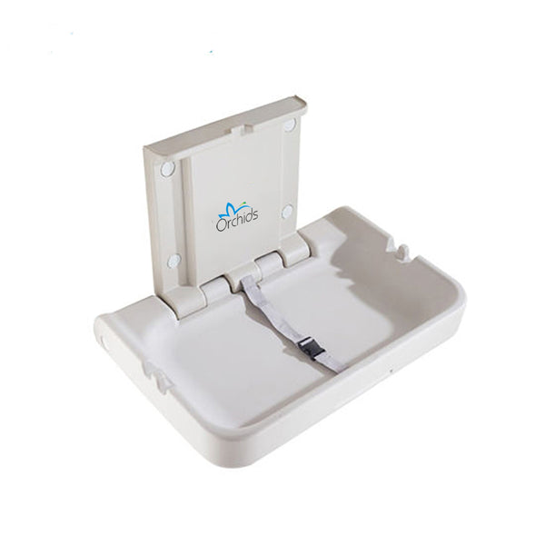 Orchids HDPE, Grey Baby Diaper Changing Station, Heavy Duty, Wall Mounted Folding, Horizontal, Sleeping Model, Ideal for Hospitals, Restaurant, Commercial Bathrooms (OR/BC/01)
