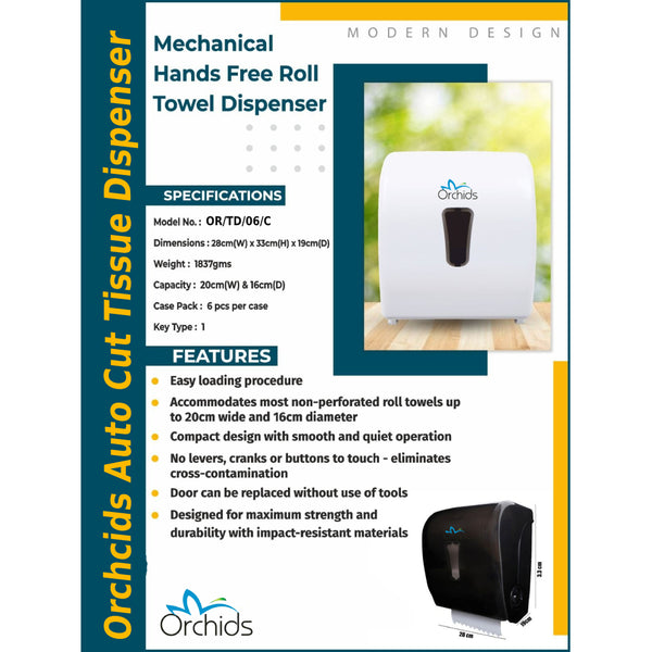 Orchids Auto Cut tissue dispenser OR/TD/06C (White)