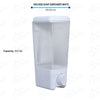 Orchids Soap/Sanitizer Dispenser 500 ml (White), ABS Body, Wall Mounted Soap Dispenser, Sleek Design, Ideal for Kitchen, Bathroom, Schools, Offices, Commercial use.