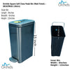 Square Soft  Close  Pedal Bin (Matt Finish) (OR/SCPB/02)