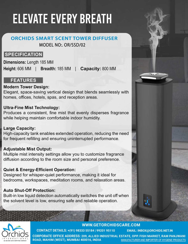 ORCHIDS SMART SCENT TOWER DIFFUSER  MODEL NO.: OR/SSD/02
