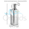 Stainless Steel 304 Grade Square Counter Top Soap Dispenser OR/CT/03