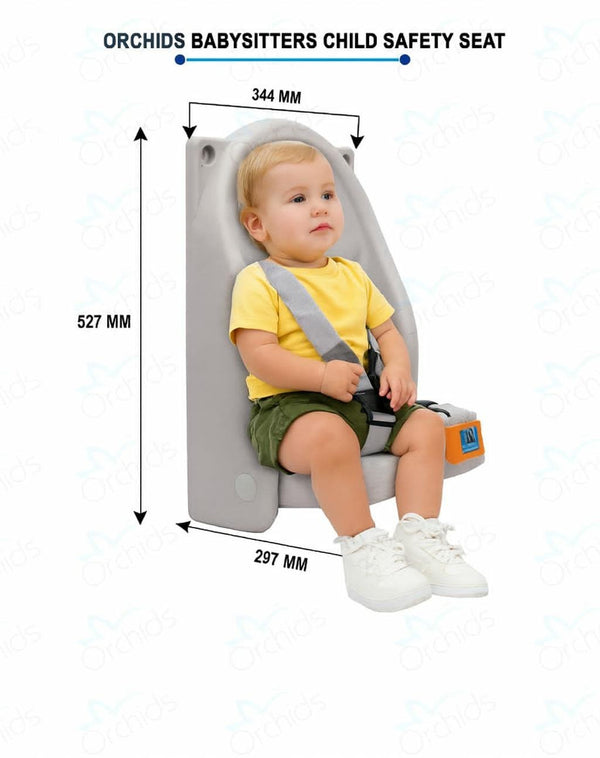 Orchids Vertical Baby Changing Station, HDPE Wall Mounted Durable Changing Table, Diaper Changing Tables for Home, Hotels.Restaurants, Commercial Bathroom Compact, Secure Baby Seat (Sitting Model)… (OR/BC/02)