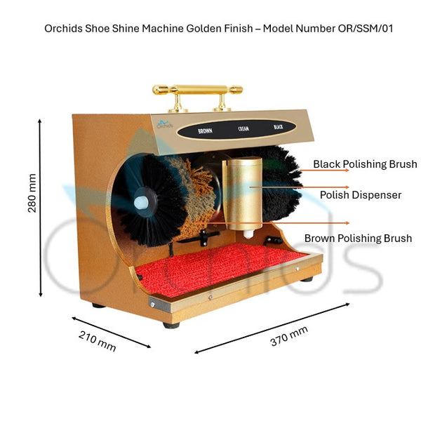 Shoe Shine Machine Golden Finish (OR/SSM/01)