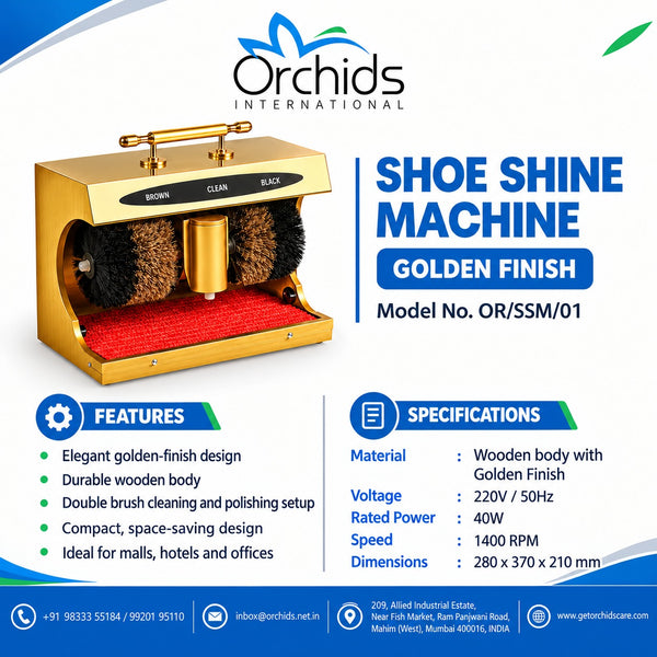 Shoe Shine Machine Golden Finish (OR/SSM/01)