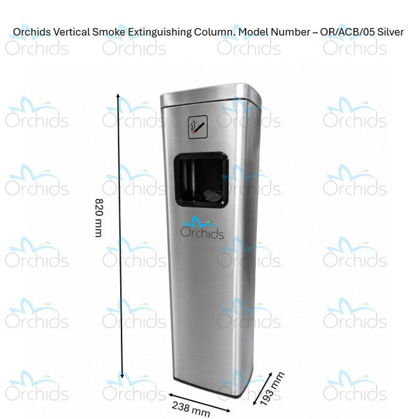 Orchids Vertical Smoke Extinguishing Column - OR/ACB/05 Silver