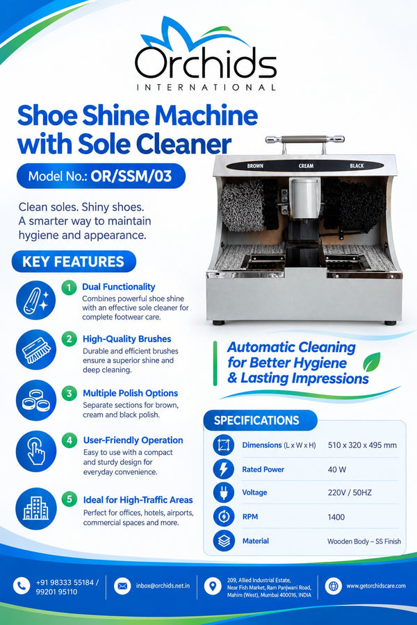 Shoe Shine Machine with Sole Cleaner (OR/SSM/03)
